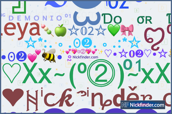 Nicknames for 02: ⁰², ⓿3, ⁰²࿐, ⓿❷, 『ᴿˢ』ᶻᵉʳᵒᵀᵂᴼツ Nicknames for 02: ⁰², ⓿3, ⁰²࿐, ⓿❷, 『ᴿˢ』ᶻᵉʳᵒᵀᵂᴼツ