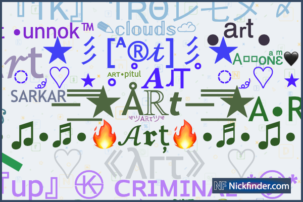 nickfinder nicknames art