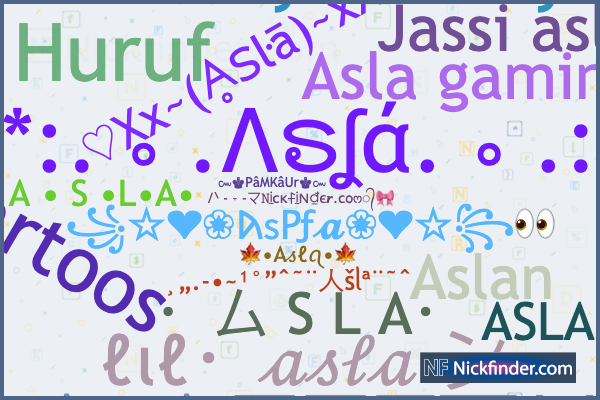 nickfinder nicknames asla stylish