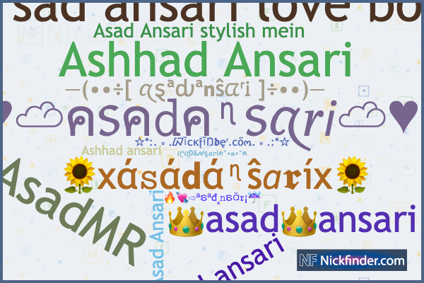 Nicknames for Ansai: Ansari, Ansai gwra