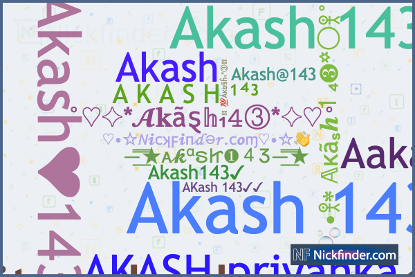 Akash Stylish Names to Copy and paste