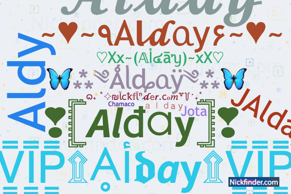 Nicknames and stylish names for Alday - Nickfinder.com
