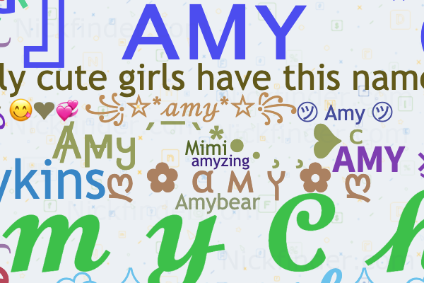 Nicknames for Amy: ꧁☆*𝒶𝓂𝓎*☆꧂
