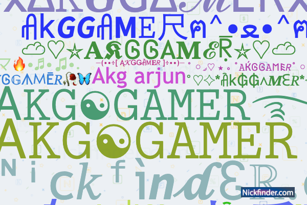 Nicknames for AKGGAMER: ༆Ꭺ𝙺𝙶☯𝙶𝙰𝙼𝙴𝚁࿐, Akg arjun