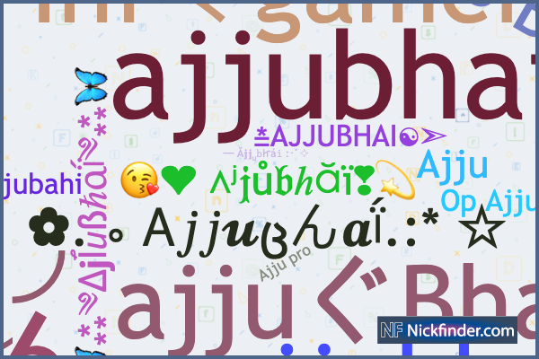 Nicknames for Ajjubhai: Ajjubhai94, ꧁⫷⁅Äℑℑᙈ𐄠ßℌÄᎥ