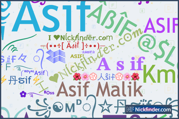 Nicknames for Asif: ꧁༒☬丹ຮΐf⚔☬༒꧂, ꧁§༺ASIF 