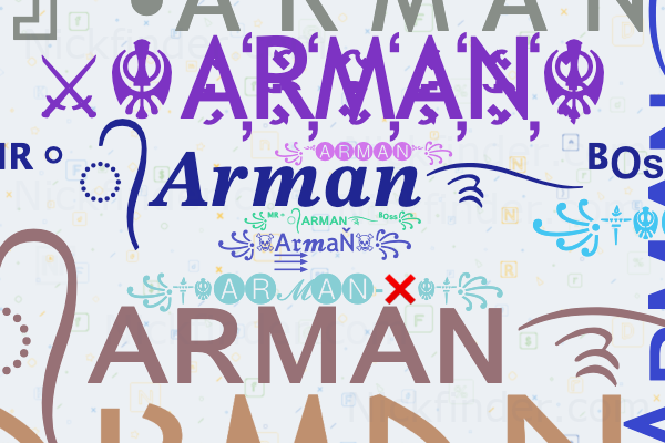 Nicknames for NoobArman: ༆ᴺᴼᴼᴮ༆ᴀʀᴍᴀɴ࿐, noob Arman, Noob army, Noob☯Arman,  Noob ❤arman