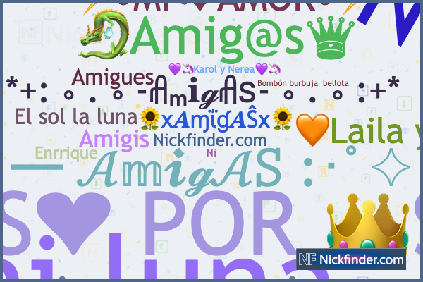 Nicknames and stylish names for AmigAS - Nickfinder.com