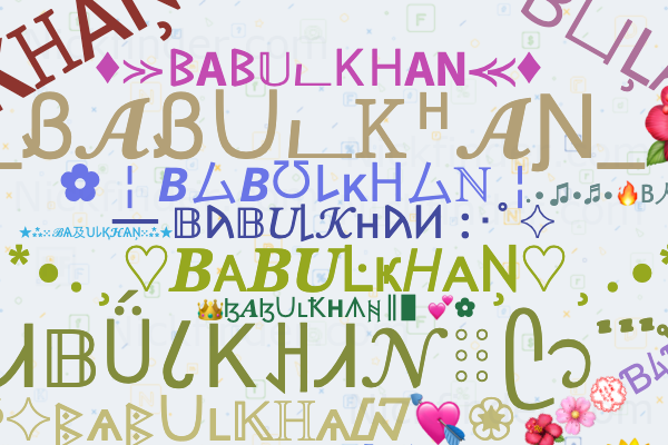 nickfinder nicknames babulkhan stylish