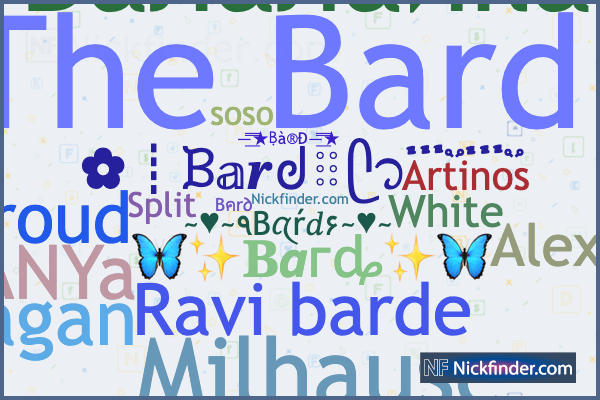 Nicknames For Bard Split Artinos The Bard Shroud