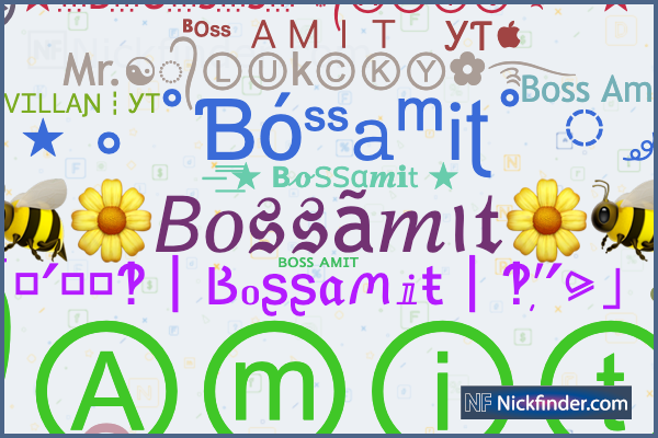 Nicknames for Bossamit: ☆ᴮᴼˢˢ ᭄Ⓐⓜⓘⓣ࿐☆