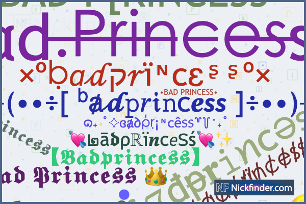 Nicknames for Princesa: ✿PʀɪɴᴄᴇSᴀ✿, ᴳᵒᵈＰＲＩＮＣＥＳＡ ϟ