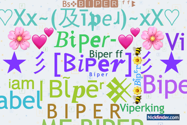 nickfinder nicknames biper fonts