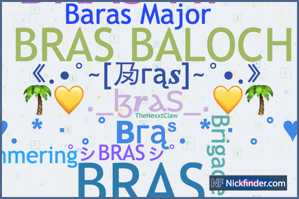 Nicknames for Bras: BRAS BALOCH, °ㇱBRASㇱ°, Baras Major, Bras camrade,  Brigade