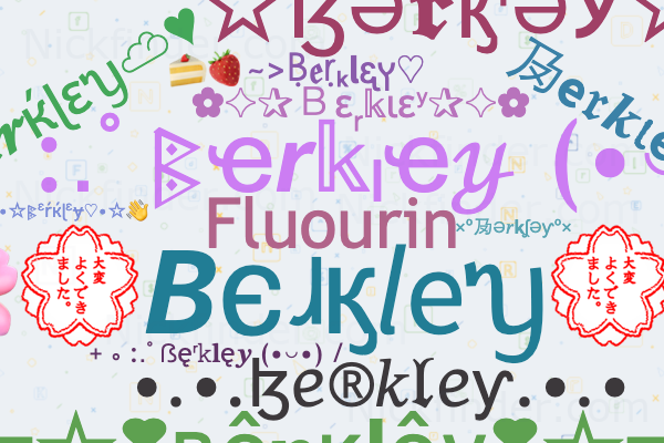 Nicknames for Berkley: berk alert, Barclay, Berkley.junior
