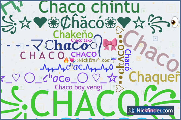 Nicknames for Chaco CHACO CHACO