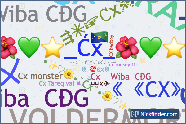 Nicknames for Cx: ᶜˣ, ※CX※ ❦¢яуѕтαℓ❦, cxメ, 𝗖𝘅 Cᴜᴛᴇ