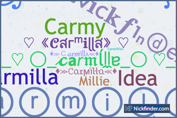 Apodos y nombres elegantes para Carmilla - Nickfinder.com