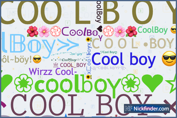Coolboyのニックネームとスタイリッシュな名前 - Nickfinder.com
