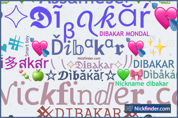 Nicknames for Dibakar: 𒆜𝙳𝙸𝙱𝙰𝙺𝙰𝚁𒆜, ꧁ঔৣ☬✞.D