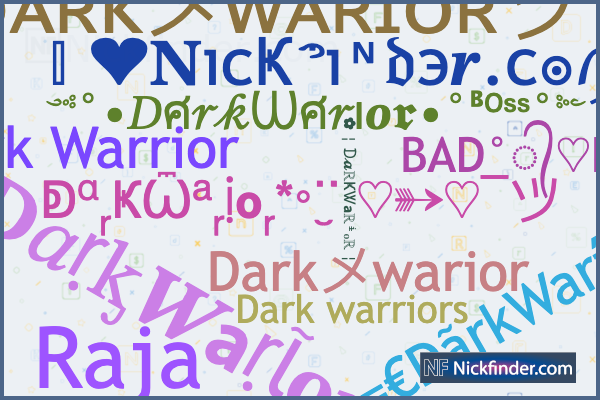 Nicknames for Darkblade: ☬☆꧁࿇Ðɑʀҟɮʟǟɖɛ࿇꧂☆☬, ĐᴀʀᴋㅤƁʟᴀᴅᴇ