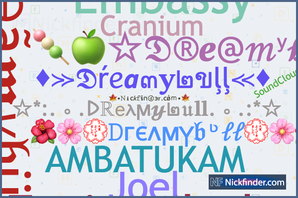 Nicknames for Dreamybull: AMBATUKAM, Cranium, Joel, Embassy