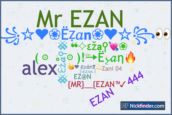 Nicknames for Efaz: ꧁༒☬Efaz☬༒꧂, Ꭼꜰᴀᴢ 亗, E f 么 乙 ツ, Ꭼꜰᴀᴢ 亗, Efaz nayem
