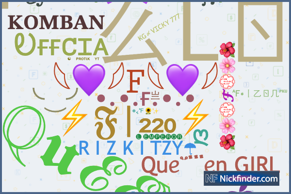 ♡ Nicknames for F: ƒdw☂`⁴⁵☂️, Fɪɴᴀʟ乂S H O R T, Fғ᭄