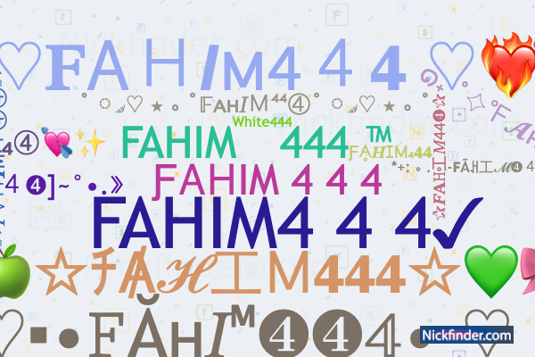 Nicknames for Ffh4x: FFH4X 亗, F F H 4 X, Ƒfђ4אָ☂, ＦＦＨ４Ｘㅤ☃, Ffh4ﾒ