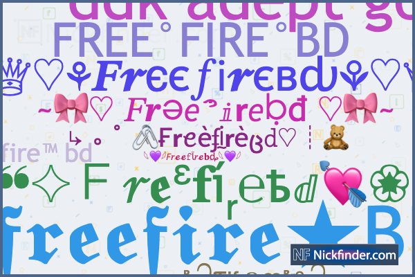 Nicknames for Freefirebd BD Freefire bd FREE FIRE BD