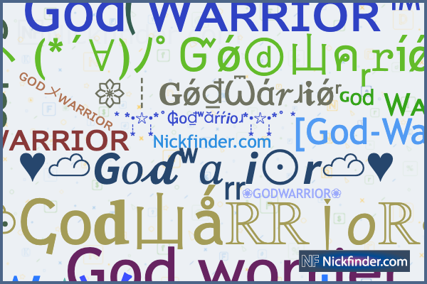 Nicknames for Wolfgod: ❌❌ᙡѺᒪℱ⌁ᴳᵒᵈ一德, 👑Wolf.God👑, ᙡѺᒪℱⒼⓄⒹ❚·══·❚, ᴡʜɪᴛᴇ  ꧁ᙡѺᒪℱ꧂god, ꧁ᙡѺᒪℱ꧂ᴳᵒᵈ一德