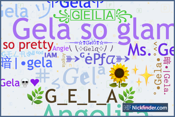 Apodos para Gela: Gela ツ, 暗|•gela