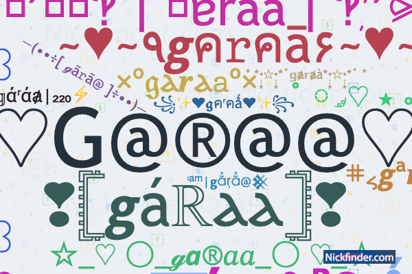 Nicknames for Gaara: Gaara愛, GTSㅤGAARAㅤ愛, G 么 A R A, 彡