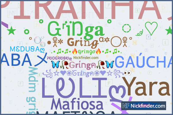 Gringa ― Nome e Nick personalizado para copiar