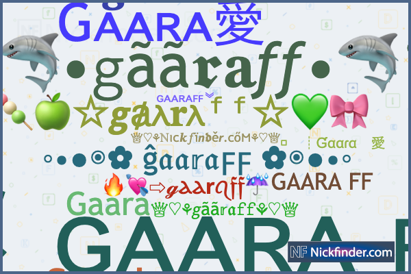 Nicknames for Gaara: Gaara愛, GTSㅤGAARAㅤ愛, G 么 A R A, 彡