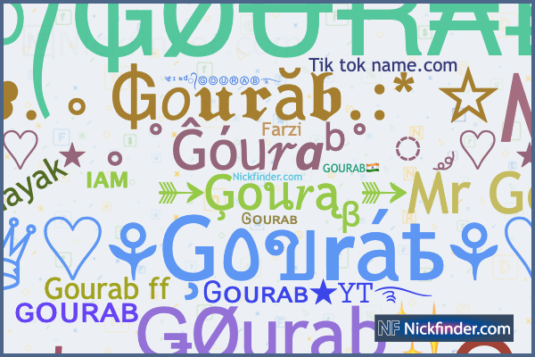 Apodos y nombres elegantes para Gourab - Nickfinder.com