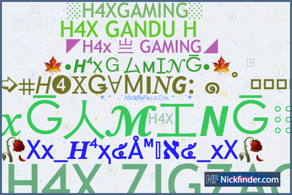 Nicknames for H4xgamer: H4X LEGEND, h4x, FF NOBITA H4X, H4x, H4X