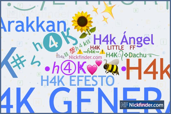 Nicknames for H4x: H 4 X⸙, H4XㅤGODSㅤϟϟϟ, ᴴ⁴ˣɪɢɴɪᴛᴇ ϟϟ, H4X