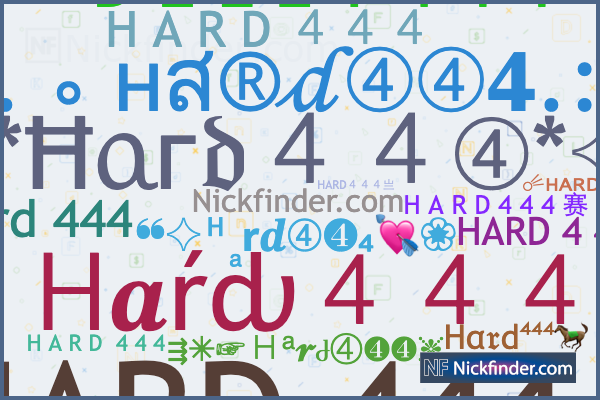 Nicknames for H4xff: 𝙷4𝚡 𝚏𝚏, Hxff4, ʜ4xꜰꜰ