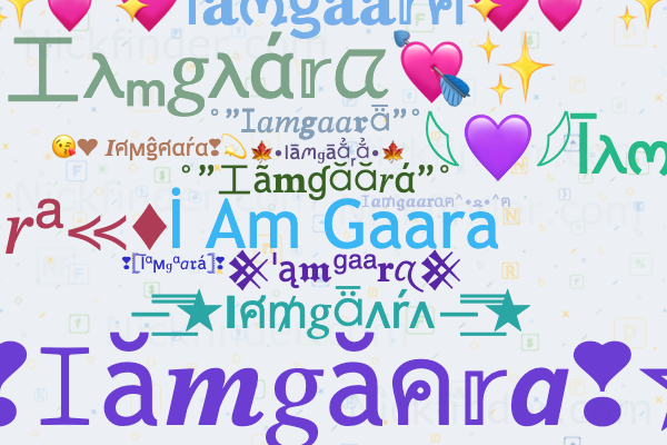 Nicknames for Iamgaara: İ Am Gaara, I สϻ 𝔊สสℝส🥀