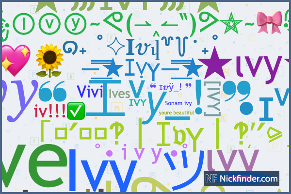Никнеймы и стильные имена для Ivy - Nickfinder.com