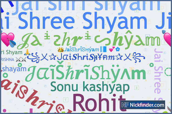 Nicknames for JaiShriShyam: 𝕁𝕒𝕚 𝕤𝕙𝕣𝕚 𝕤𝕙𝕪𝕒𝕞 ꗃ, !!जय श्री श्याम!!, जय ...