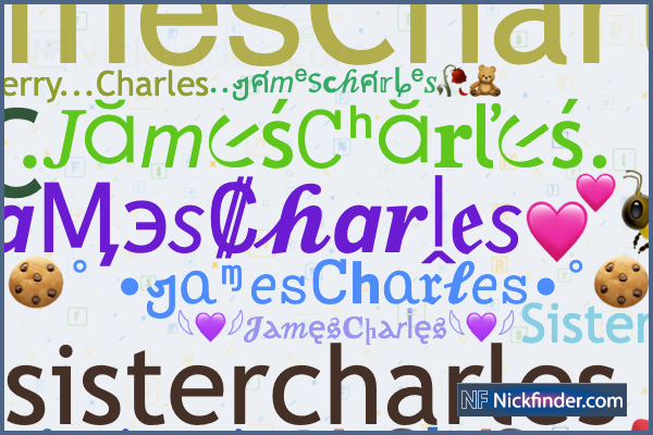 Spitznamen und stilvolle Namen für JamesCharles - Nickfinder.com