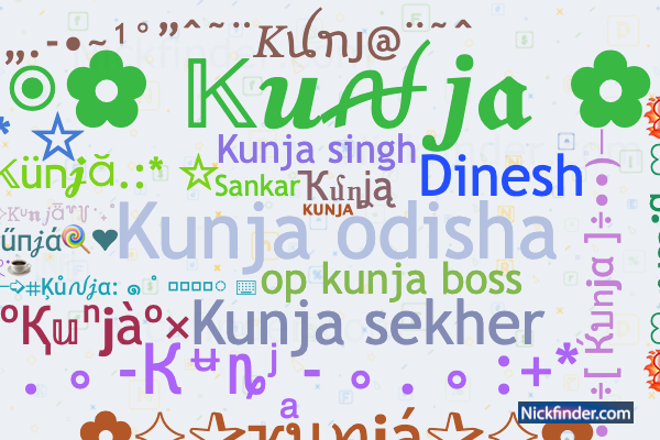 Nicknames and stylish names for Kunja - Nickfinder.com