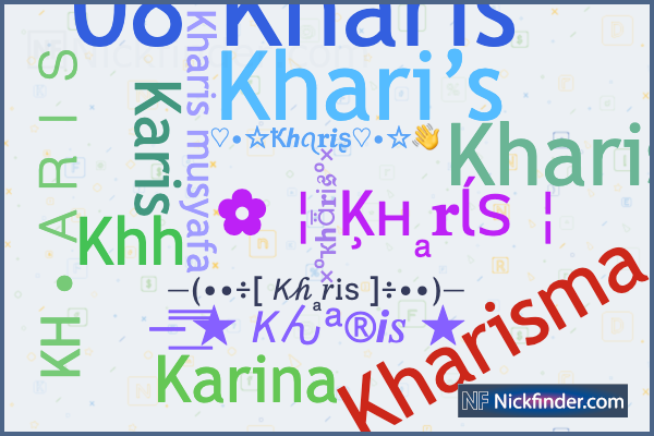 Nicknames and stylish names for Kharis - Nickfinder.com