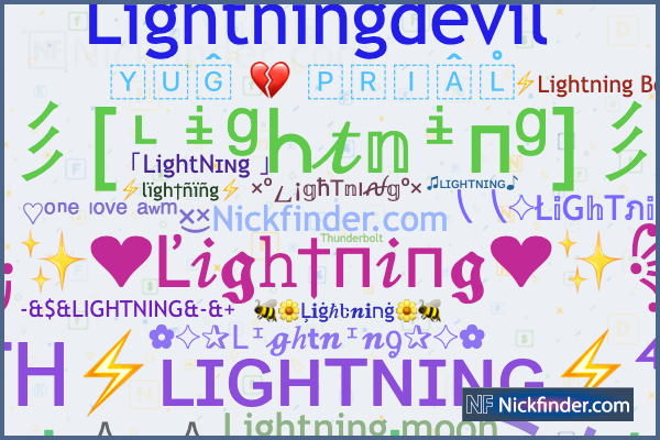 nicknames-for-lightning-l-ig-ht-ni-n-g