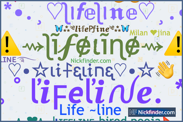 Lifelineのニックネームとスタイリッシュな名前 - Nickfinder.com