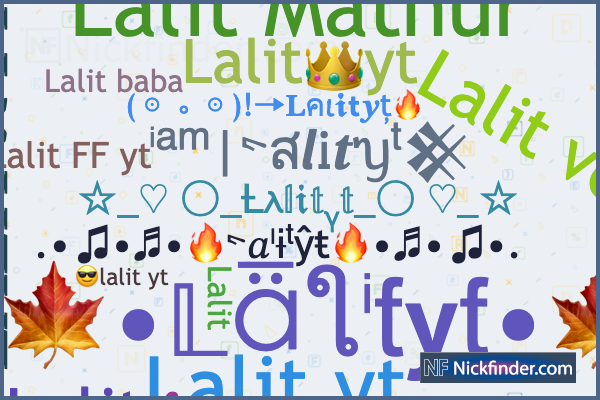Lalityt के लिए उपनाम: ꧁༺𝐿𝐴𝐿𝐼𝑇✰𝑌𝑇