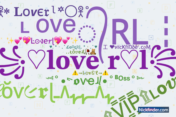 Nicknames for SLLover: S 💕L Lover, ꧁☯SL Lover☯꧂﻿, S💓L lover