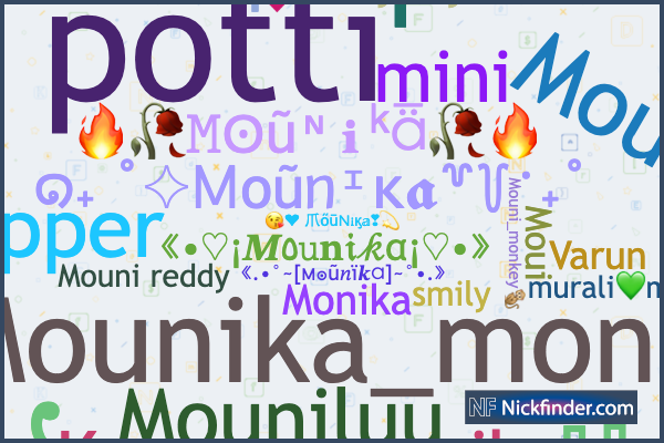 mounika name styles